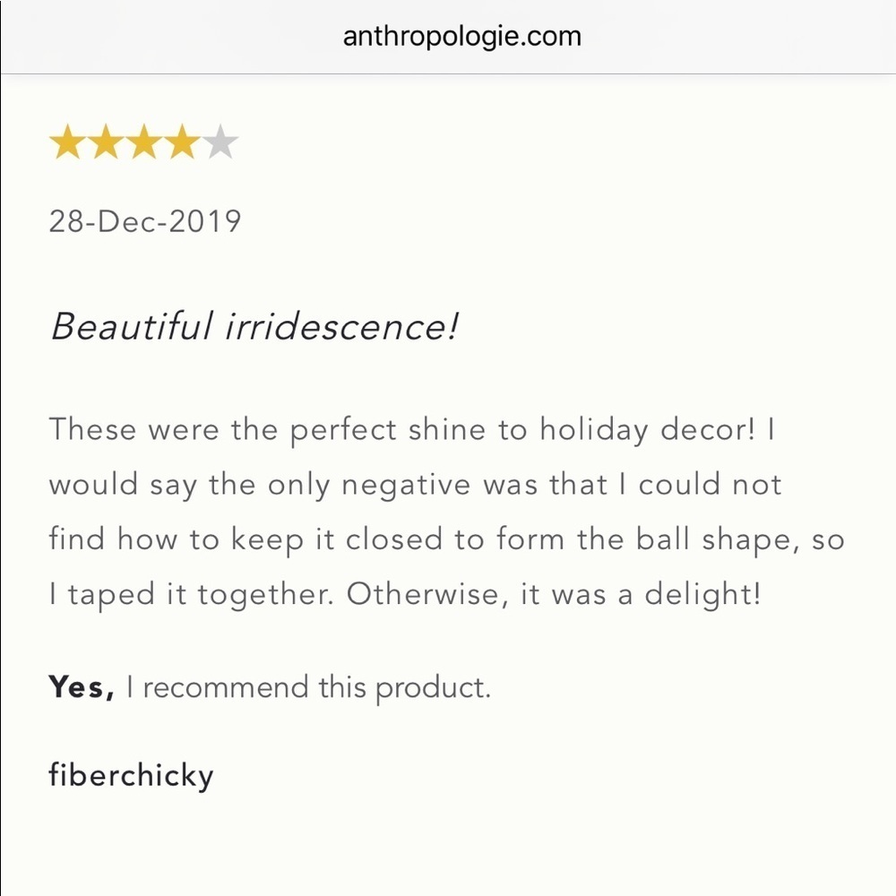 Anthropologie Iridescent Hanging Pom - Picture 5 of 5